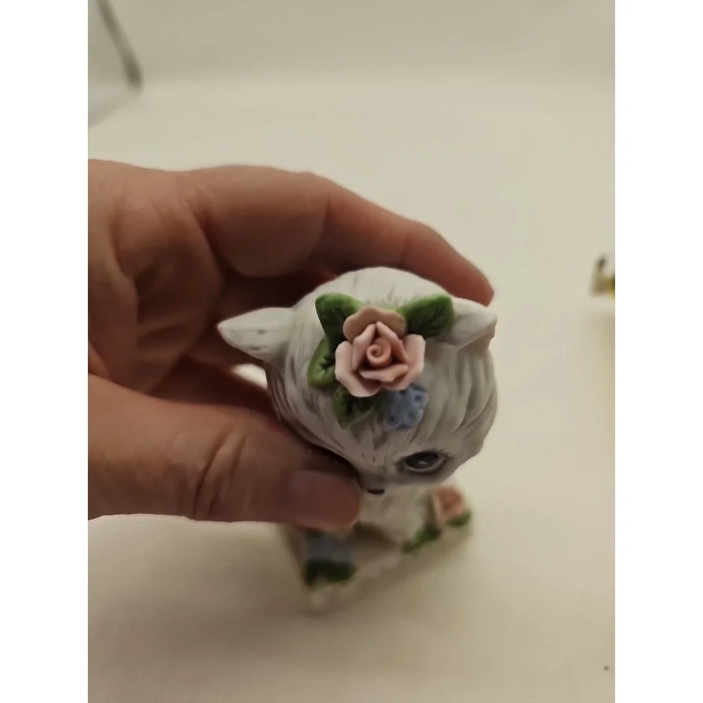 Vintage‎ Josef Originals Bisque CAT Angel Figurine 